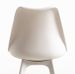 Chaise moderne polypropylène et coussin d'assise simili cuir blanc Arko - Lot de 2 - Photo n°6