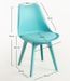 Chaise moderne polypropylène et coussin d'assise simili cuir vert Arko - Lot de 2 - Photo n°2