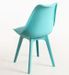 Chaise moderne polypropylène et coussin d'assise simili cuir vert Arko - Lot de 2 - Photo n°4