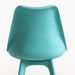 Chaise moderne polypropylène et coussin d'assise simili cuir vert Arko - Lot de 2 - Photo n°6