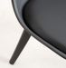 Chaise moderne polypropylène et coussin d'assise simili cuir gris foncé Arko - Lot de 2 - Photo n°5