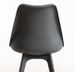 Chaise moderne polypropylène et coussin d'assise simili cuir gris foncé Arko - Lot de 2 - Photo n°6
