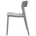 Chaise moderne polypropylène gris Adel - Photo n°3