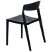 Chaise moderne polypropylène noir Adel - Photo n°2