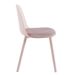 Chaise moderne rose pale avec un coussin d'assise en velours Koupa - Photo n°2