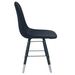 Chaise moderne scandinave velours noir Stom - Lot de 4 - Photo n°4