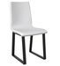 Chaise moderne simili cuir blanc et pieds métal anthracite Bary - Photo n°1