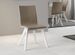 Chaise moderne simili cuir et pieds en bois blanc Trudy - Photo n°1