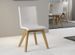 Chaise moderne simili cuir et pieds en bois naturel Trudy - Photo n°1