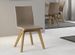 Chaise moderne simili cuir et pieds en bois naturel Trudy - Photo n°1