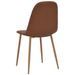 Chaise moderne simili cuir et pieds métal marron Ora - Lot de 2 - Photo n°5