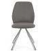Chaise moderne simili cuir gris et pieds chromé Zebra - Lot de 4 - Photo n°2