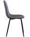 Chaise moderne similicuir gris pieds métal noir Garo - Lot de 4 - Photo n°4