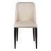 Chaise moderne tissu beige clair rembourré et pieds métal noir Maliza - Photo n°3