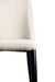 Chaise moderne tissu beige clair rembourré et pieds métal noir Maliza - Photo n°6
