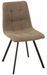 Chaise moderne tissu beige et pieds métal noir Bastien - Photo n°1