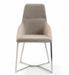 Chaise moderne tissu et pieds acier chromé Donia - Lot de 4 - Photo n°3