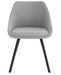 Chaise moderne tissu gris clair et pieds métal noir Galie - Photo n°3