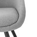 Chaise moderne tissu gris clair et pieds métal noir Galie - Photo n°6