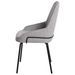 Chaise moderne tissu gris clair et pieds métal noir Loven - Photo n°2