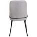 Chaise moderne tissu gris clair et pieds métal noir Loven - Photo n°5