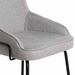 Chaise moderne tissu gris clair et pieds métal noir Loven - Photo n°6