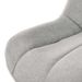 Chaise moderne tissu gris clair matelassé et pieds métal noir Liza - Photo n°5