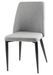 Chaise moderne tissu gris clair rembourré et pieds métal noir Maliza - Photo n°1