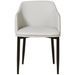 Fauteuil similicuir gris et pieds métal noir Viza - Lot de 2 - Photo n°2