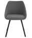 Chaise moderne tissu gris foncé et pieds métal noir Galie - Photo n°3