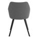 Chaise moderne tissu gris foncé et pieds métal noir Galie - Photo n°5