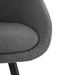 Chaise moderne tissu gris foncé et pieds métal noir Galie - Photo n°6