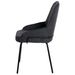 Chaise moderne tissu gris foncé et pieds métal noir Loven - Photo n°3