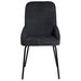 Chaise moderne tissu gris foncé et pieds métal noir Loven - Photo n°4