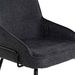 Chaise moderne tissu gris foncé et pieds métal noir Loven - Photo n°6