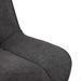 Chaise moderne tissu gris foncé matelassé et pieds métal noir Liza - Photo n°6