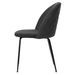 Chaise moderne tissu gris foncé rembourré et pieds métal noir Louba - Photo n°3