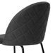 Chaise moderne tissu gris foncé rembourré et pieds métal noir Louba - Photo n°6