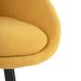 Chaise moderne tissu jaune moutarde et pieds métal noir Galie - Photo n°6