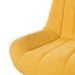 Chaise moderne tissu jaune moutarde matelassé et pieds métal noir Liza - Photo n°5