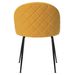 Chaise moderne tissu jaune moutarde rembourré et pieds métal noir Louba - Photo n°5