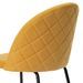 Chaise moderne tissu jaune moutarde rembourré et pieds métal noir Louba - Photo n°6