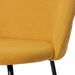 Chaise moderne tissu jaune moutarde rembourré et pieds métal noir Louba - Photo n°7