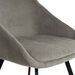 Chaise moderne velours gris clair et pieds métal noir Maggie - Photo n°6