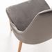 Chaise moderne velours gris et pieds bois de hêtre naturel Kozak - Lot de 2 - Photo n°6