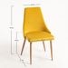Chaise moderne velours jaune et pieds bois de hêtre naturel Kozak - Lot de 2 - Photo n°4