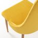 Chaise moderne velours jaune et pieds bois de hêtre naturel Kozak - Lot de 2 - Photo n°5