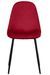 Chaise moderne velours rouge pieds métal noir Garo - Lot de 4 - Photo n°3