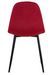 Chaise moderne velours rouge pieds métal noir Garo - Lot de 4 - Photo n°5