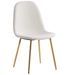 Chaise molettonée beige et pieds acier doré Dony - Lot de 6 - Photo n°1